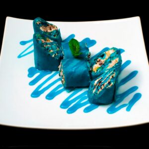 Блинчики творожные с бананом и шоколадной крошкой