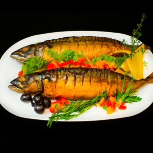 Скумбрия с овощами
