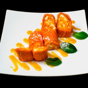 Блинчики творожные с курагой