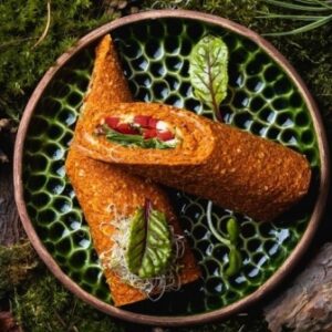 Буррито из семян льна с мягким сыром из кешью от Green Food Cafe