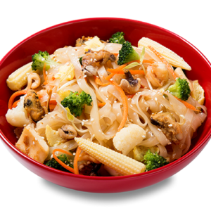 РИСОВАЯ ЛАПША С МОРЕПРОДУКТАМИ