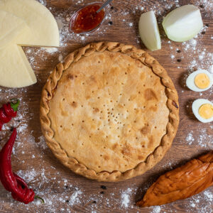 ПИРОГ С КУРИЦЕЙ И СЫРОМ СУЛУГУНИ
