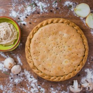 ПИРОГ С ХУМУСОМ И ГРИБАМИ