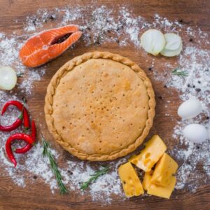 ПИРОГ С ЛОСОСЕМ И СЫРОМ