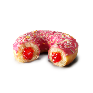 Донат клубничный