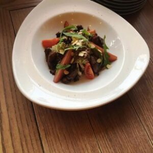 Салат с куриной печенью