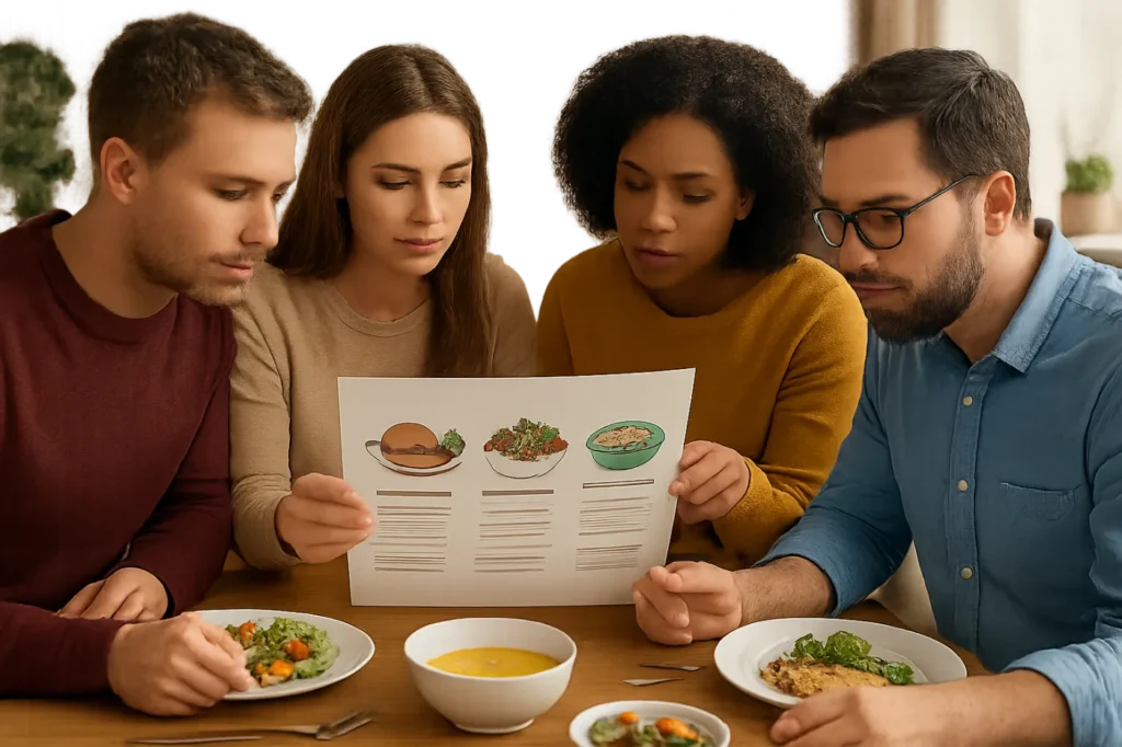 Меню для компании с разными вкусами: практическая иллюстрация темы страницы